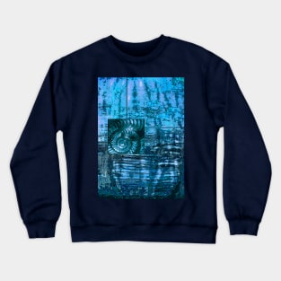 Evolution - Ammonite in Blue Crewneck Sweatshirt